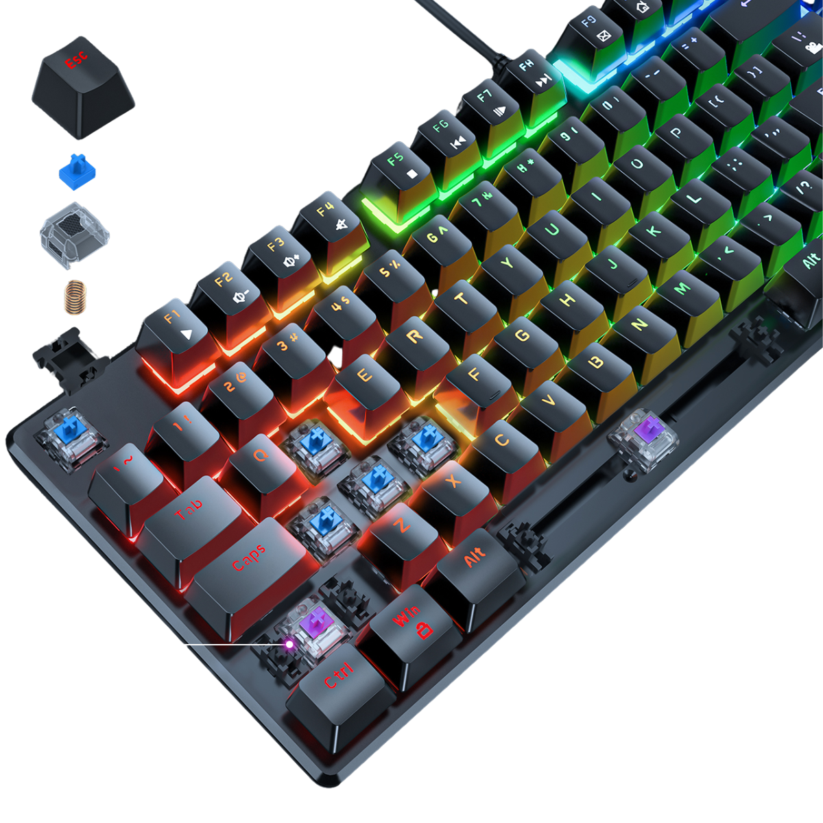 🔥 TECLADO GAMER MECÁNICO RETROILUMINADO RGB 🎆