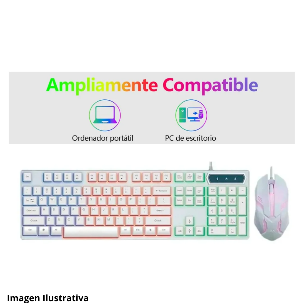 TECLADO GAMER MECANICO + MOUSE OBSEQUIO  🎮