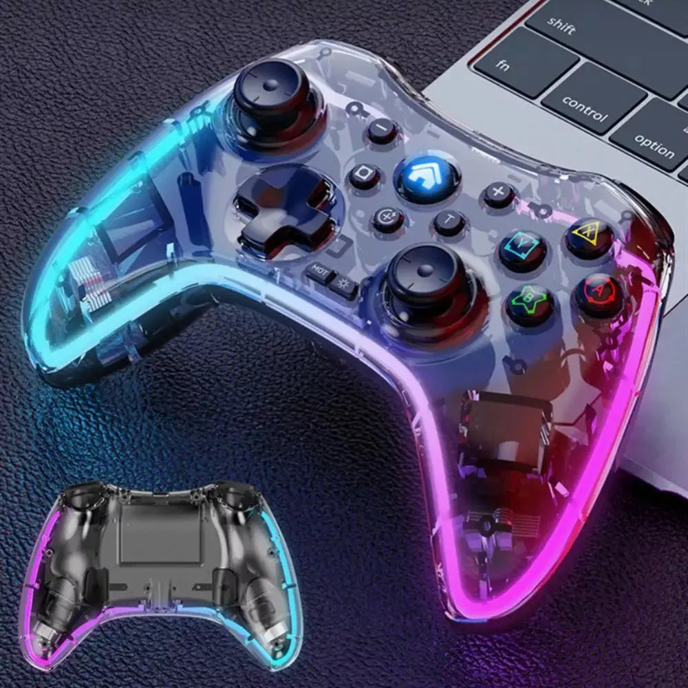 🎮 CONTROL GAMER MULTICONEXIÓN BLUETOOTH CON LUZ RGB 🔥