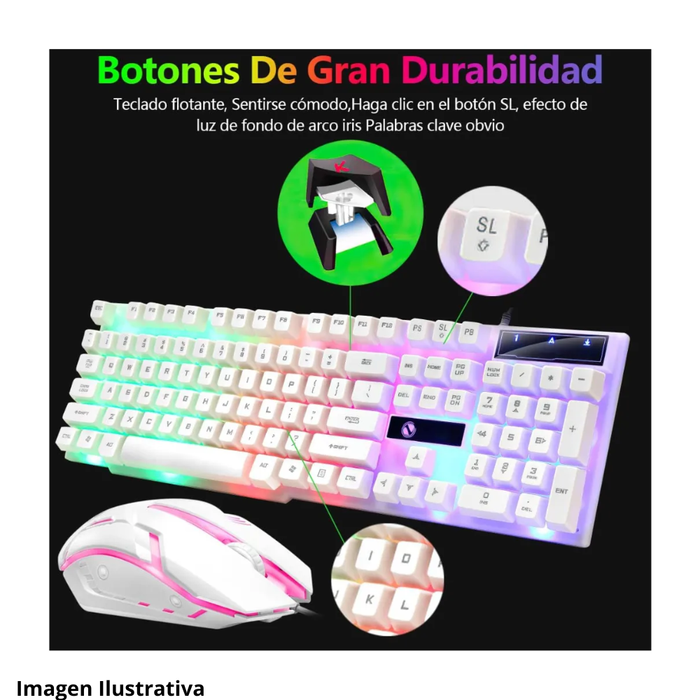 TECLADO GAMER MECANICO + MOUSE OBSEQUIO  🎮
