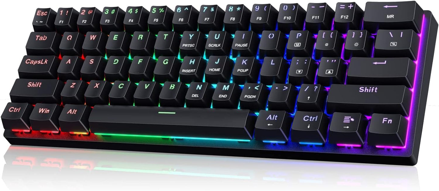🔥 TECLADO GAMER MECÁNICO AL 60% RETROILUMINADO RGB 🎆