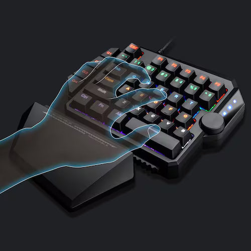 🎮 TECLADO GAMER UNA MANO RETROILUMINADO ⚡